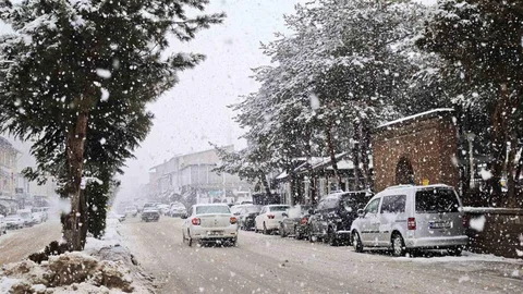 Ahlat'ta Yoğun Kar Yağışı Etkili Oluyor