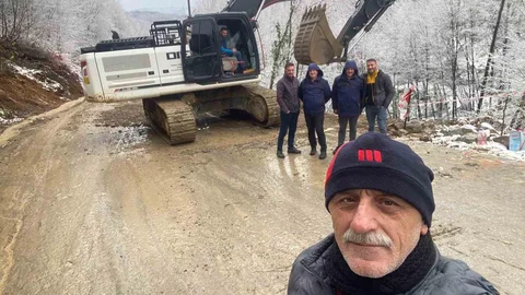 Düzce'de Heyelan Sonrası Yol Onarıldı