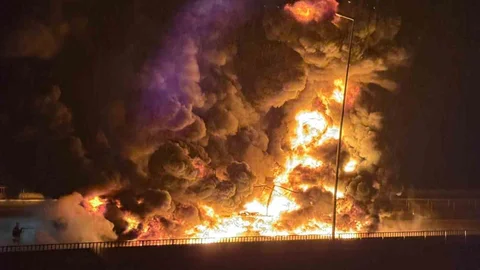 Gaziantep'te Tır Yangını Meydana Geldi