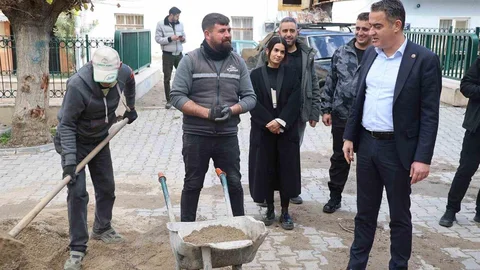 Koçarlı'da Tarihi Kule Sokağı Çalışmaları Başladı