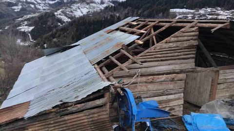Giresun'da Fırtına Sonrası Hasar Tespiti