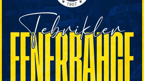 Fenerbahçe'ye Süper Kupa Tebriği