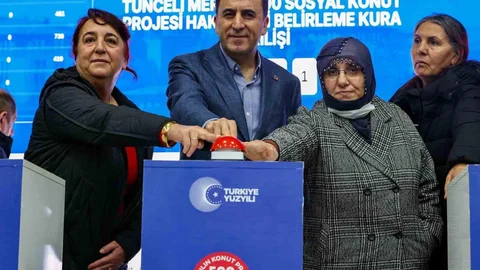 Tunceli'de Sosyal Konut Kura Çekimi Yapıldı