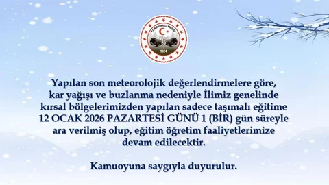 Kırklareli'nde Taşımalı Eğitime Ara Verildi