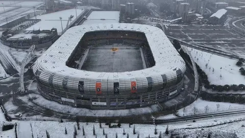 Başakşehir'de Kar Manzaraları Havadan Görüntülendi
