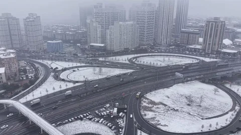 Esenyurt Beyaza Büründü Havadan Görüntülendi