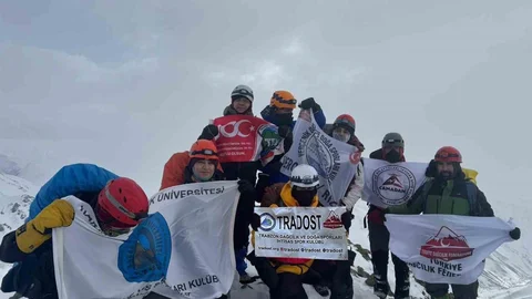 Trabzon'da Kış Zirve Tırmanışı Gerçekleşti