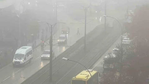 Gaziantep'te Yoğun Sis Etkili Oldu