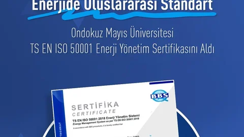 Ondokuz Mayıs Üniversitesi Enerji Yönetim Sertifikası Aldı
