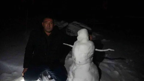 Yozgat'ta Kar Yağışı Sevinci