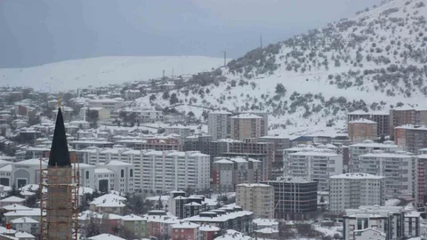 Yozgat'ta Kar Yağışı Sevinci