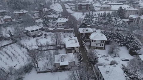 Safranbolu'da Tarihi Konaklar Beyaza Büründü
