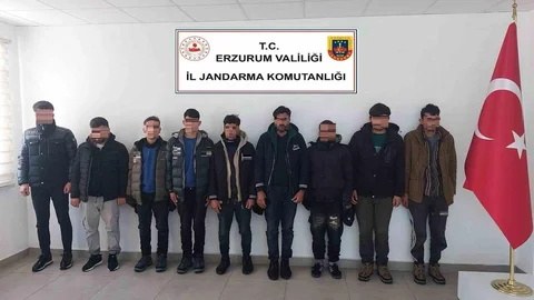 Erzurum'da Düzensiz Göçmen Operasyonu