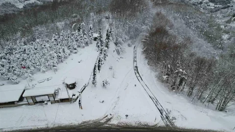 Zonguldak’ta Kar Manzarası Havadan Görüntülendi