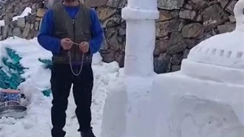 Kahramanmaraş'ta Kardan Cami Yapıldı