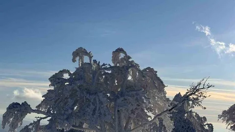 Çataldağ'da Kış Manzarası Sibirya'yı Andırıyor