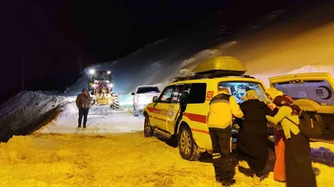 Hamile Kadın Zorlu Yolda Hastaneye Ulaştırıldı