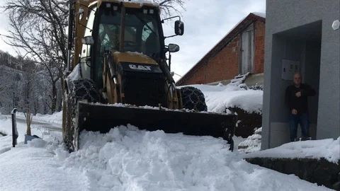 Rize'de 59 Köy Yoluna Kar Engeli