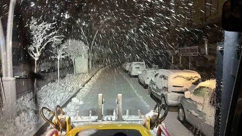 Mardin'de Yoğun Kar Yağışı Etkili Oldu