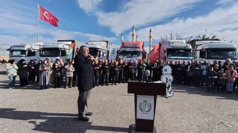 Şanlıurfa'dan Gazze'ye 6 Tır Yardım Gönderildi