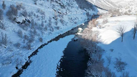 Şırnak'ta Masalsı Manzaralar Oluştu