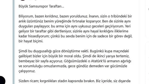Yüksel Yıldırım'dan Yeni Başlangıç Mesajı
