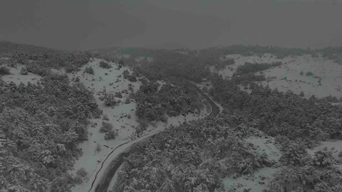 Eskişehir'in Bozdağ'ında Kar Manzarası