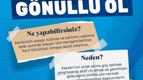 Kayseri Kent Gönüllüleri Başvuruları Başladı