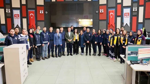 Erzincan'da 112 Acil Çağrı Merkezi Ziyareti