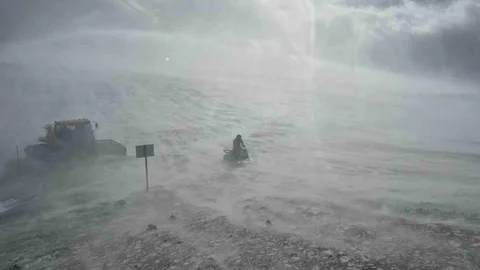 Trabzon'da Kar Fırtınası Görüntüleri