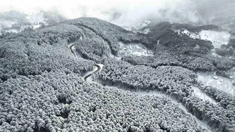 Bursa Uludağ'da Kar Manzarası