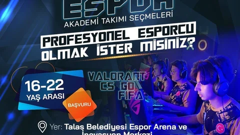 Talas’ta E-Spor Oyuncu Seçmeleri Başlıyor