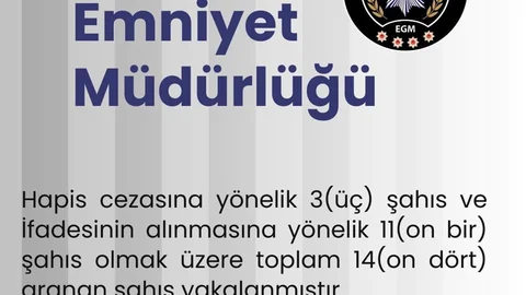 Bingöl'de 14 Şüpheli Yakalandı