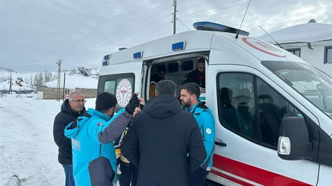 Bingöl'de Zorlu Kış Şartlarında Sağlık Müdahalesi