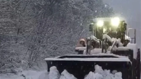 Sinop'ta Yoğun Kar Yağışı Etkili Oldu