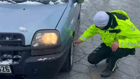 Kayseri'de Kış Lastiği Denetimi Yapıldı