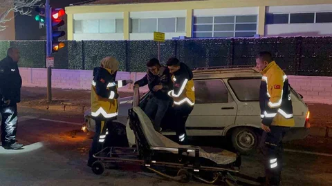 Kayseri'de Refüje Çarpma Kazası