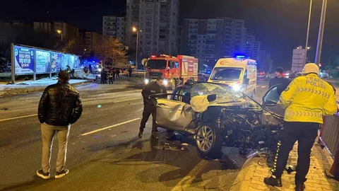 Kayseri'de Trafik Kazası ve Yangın