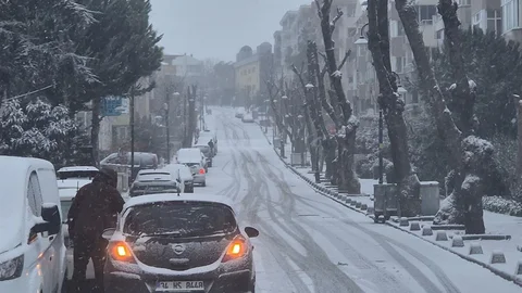 Silivri'de Kar Yağışı Etkili Oldu