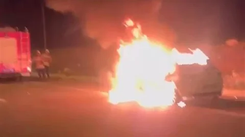 Hatay'da Araç Yangını Meydana Geldi