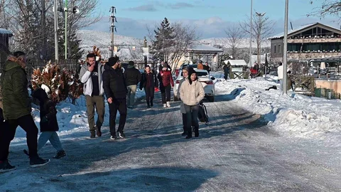 Yozgat'ta Kar Yağışı Sonrası Milli Parkta Yoğunluk