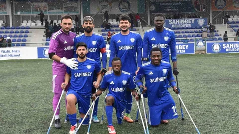 Şahinbey Ampute Futbol Takımı'ndan Farklı Galibiyet
