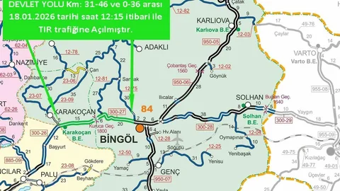 Bingöl’de Tır Trafiği Yeniden Başladı