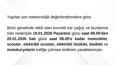 Bartın'da Motosiklet ve Bisiklet Yasağı