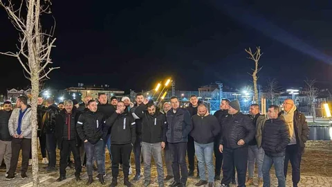 Pınarhisar'da Tır Şoförlerinin Tepkisi