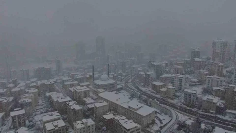 İstanbul Yakacık'ta Kar Manzarası