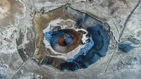 Meke Gölü Karla Kaplandı