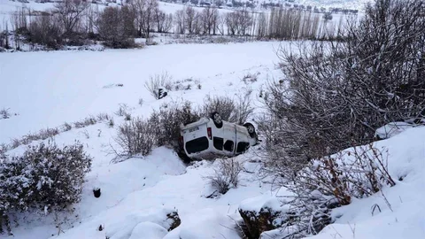 Mazıdağı'nda Kar Yağışı Kazası