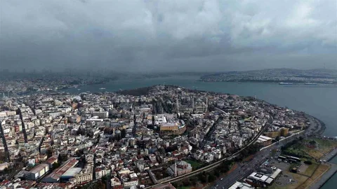İstanbul Tarihi Yarımada Karla Kaplandı
