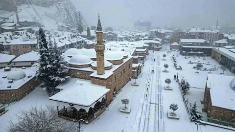Tokat’ta Kış Manzarası Büyülüyor